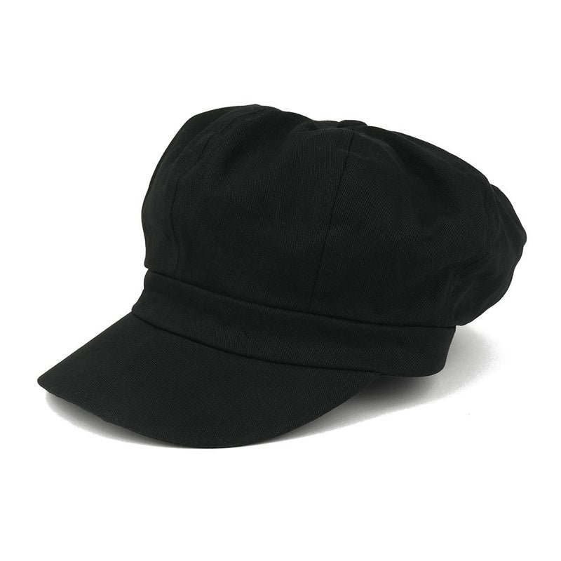 Armycrew Women's Lightweight 100% Cotton Soft Fit Newsboy Cap with Elastic Back - Black - Image 1